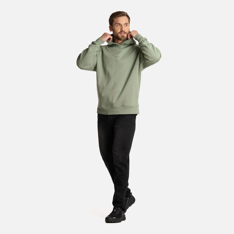 Polerón Hombre Ulmo Hoody Sweatshirt Jade Oscuro Lippi I25-5