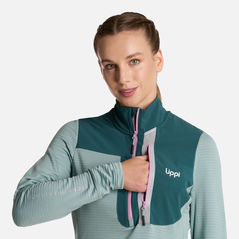 Polerón Mujer Karova Nano-f 14 Zip Jade Lippi I25-3