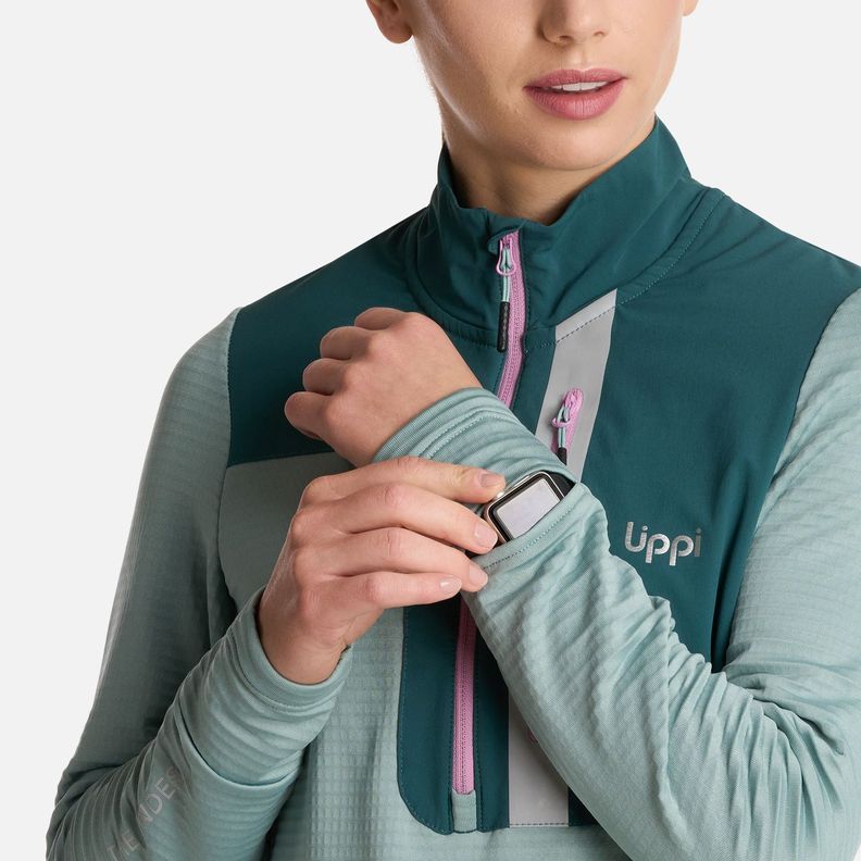 Polerón Mujer Karova Nano-f 14 Zip Jade Lippi I25-4