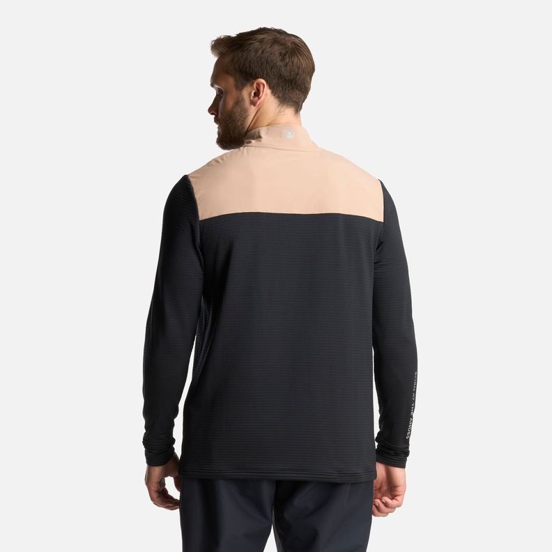 Poleron Hombre Karova Nano F 1/4 Zip Taupe Lippi-4