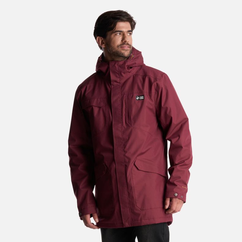 Chaqueta Hombre Yak Burdeo Haka Honu I24-2