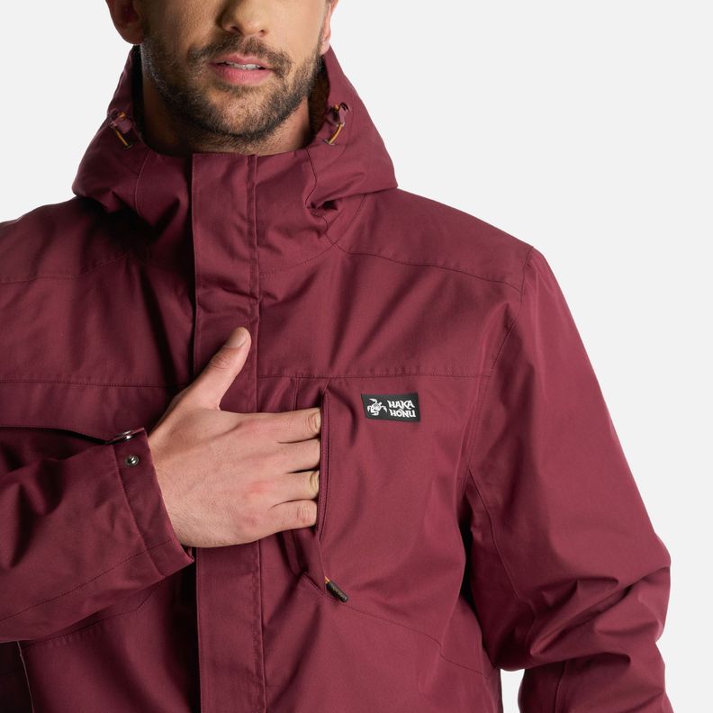 Chaqueta Hombre Yak Burdeo Haka Honu I24-5