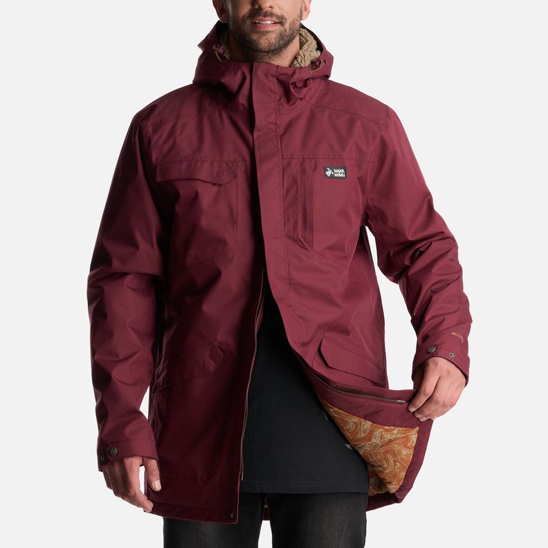 Chaqueta Hombre Yak Burdeo Haka Honu I24-9