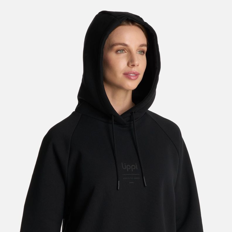 Polerón Mujer Heavy Duty Hoody Sweatshirt Negro Lippi I25-3