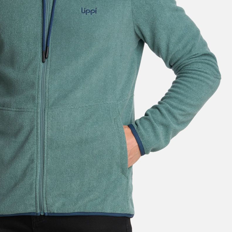 Polar Hombre Stripes NanoF Full Zip Hoody Petroleo Lippi I25-3