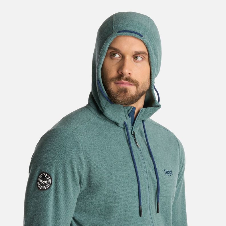 Polar Hombre Stripes NanoF Full Zip Hoody Petroleo Lippi I25-4