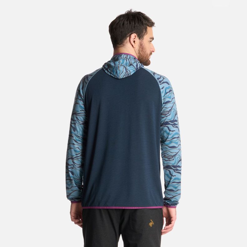 Polerón Hombre Taina Pro Print Azul Noche Haka Honu-2