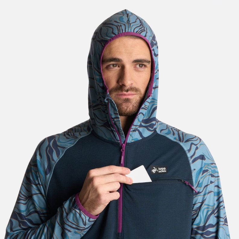 Polerón Hombre Taina Pro Print Azul Noche Haka Honu-3