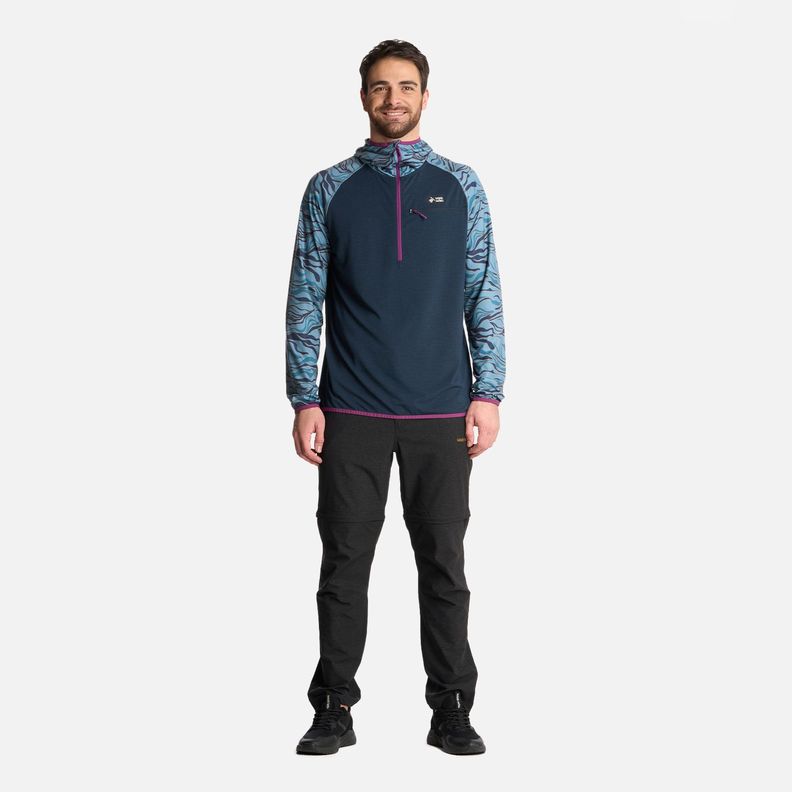 Polerón Hombre Taina Pro Print Azul Noche Haka Honu-4