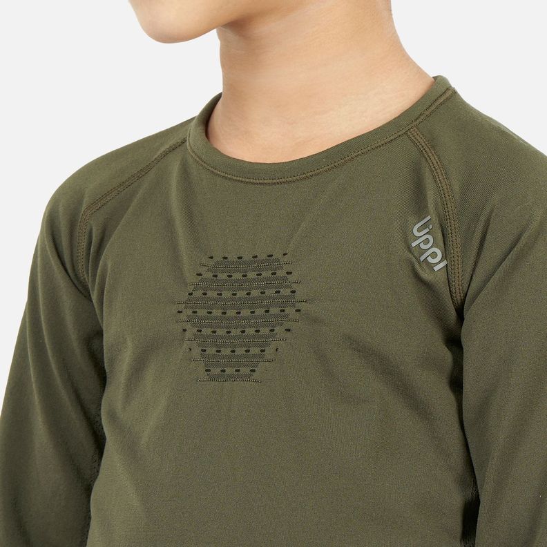 Primera Capa Niño Skintec 2000 Warm Pack Verde Militar Lippi-3