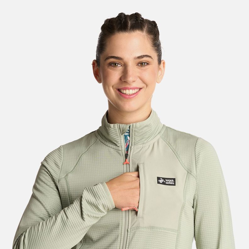 Polerón Mujer Taina Full Zip Jade Haka Honu I25-3