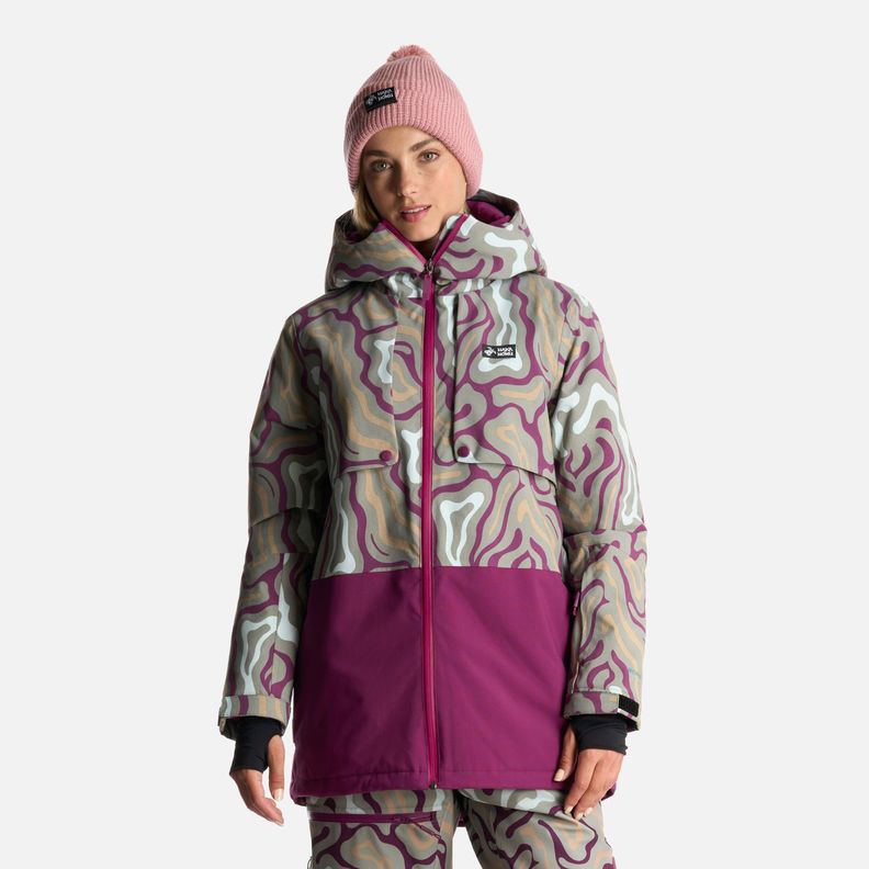Chaqueta Mujer Yeti Print Verde Claro Haka Honu-0