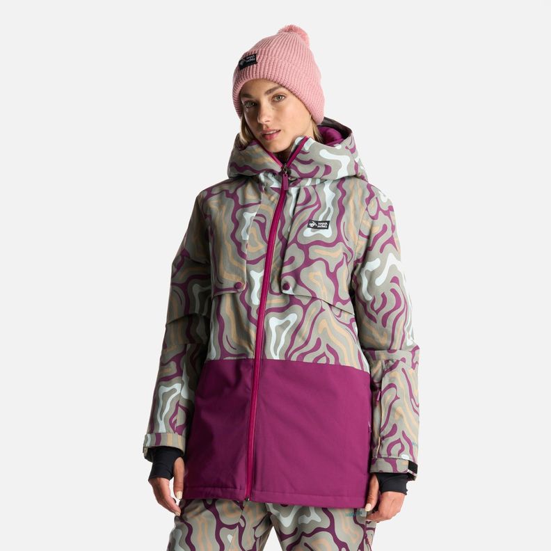 Chaqueta Mujer Yeti Print Verde Claro Haka Honu-1