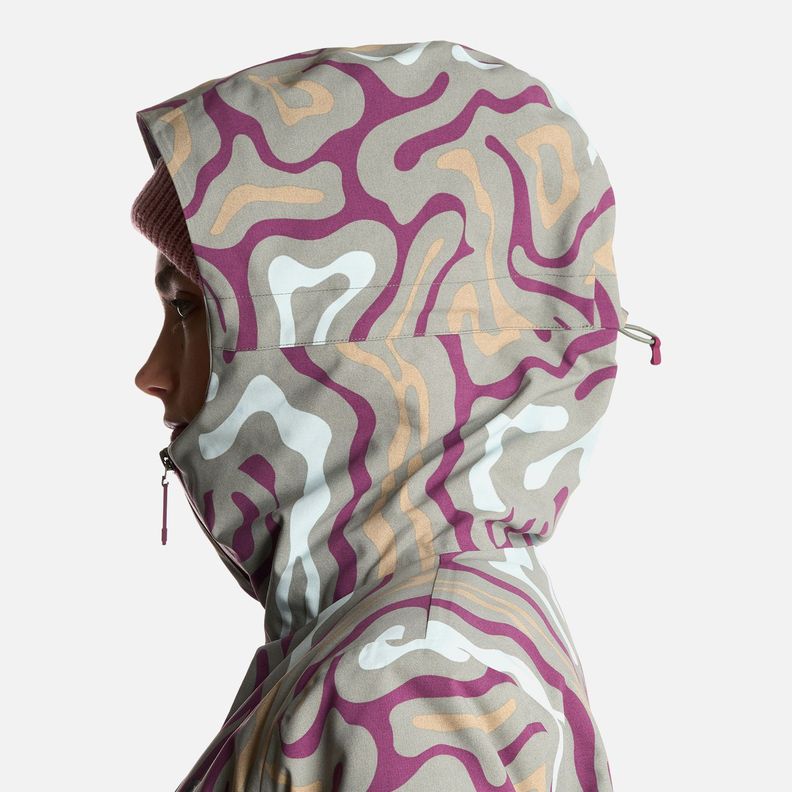 Chaqueta Mujer Yeti Print Verde Claro Haka Honu-4