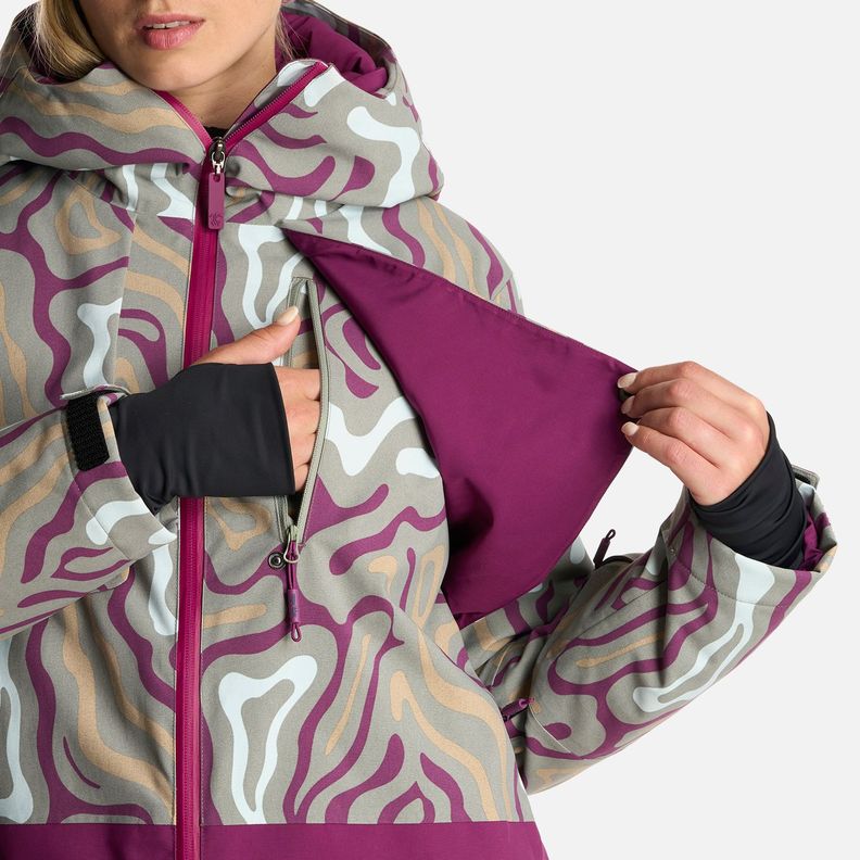 Chaqueta Mujer Yeti Print Verde Claro Haka Honu-5