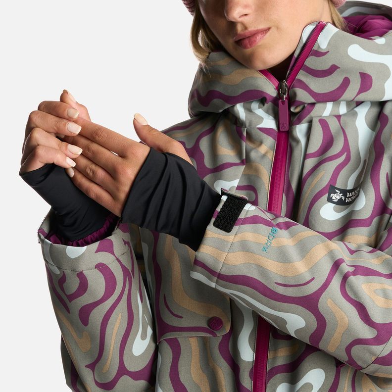 Chaqueta Mujer Yeti Print Verde Claro Haka Honu-8