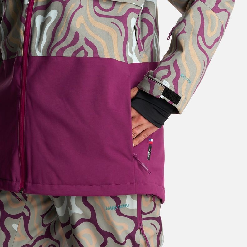 Chaqueta Mujer Yeti Print Verde Claro Haka Honu-9
