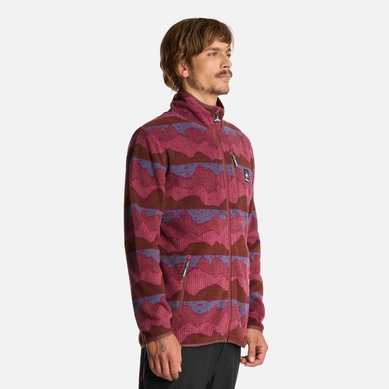 Polerón Hombre Tokerau Pro Print Burdeo Haka Honu I25-1