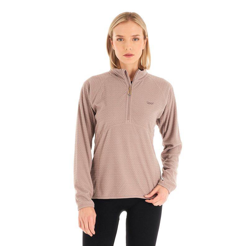 Poleron Mujer Jacaranda Nano-F 14 Zip Palo Rosa Lippi V23-1