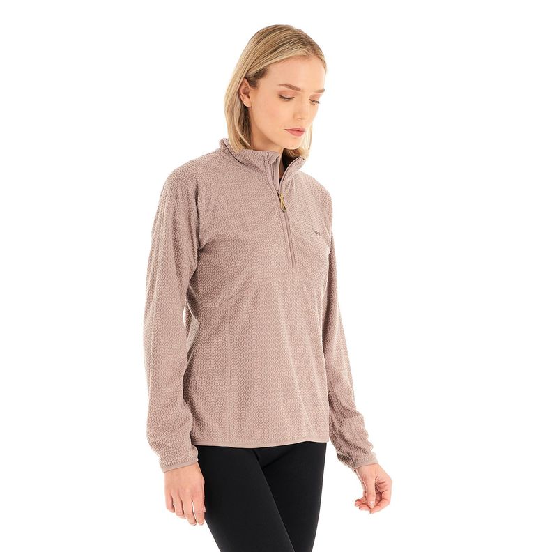 Poleron Mujer Jacaranda Nano-F 14 Zip Palo Rosa Lippi V23-2