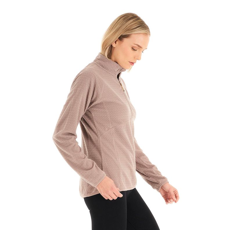 Poleron Mujer Jacaranda Nano-F 14 Zip Palo Rosa Lippi V23-3