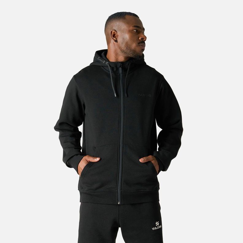 Polerón Hombre Cool Down Full Zip Hoody Negro Vulcano-0