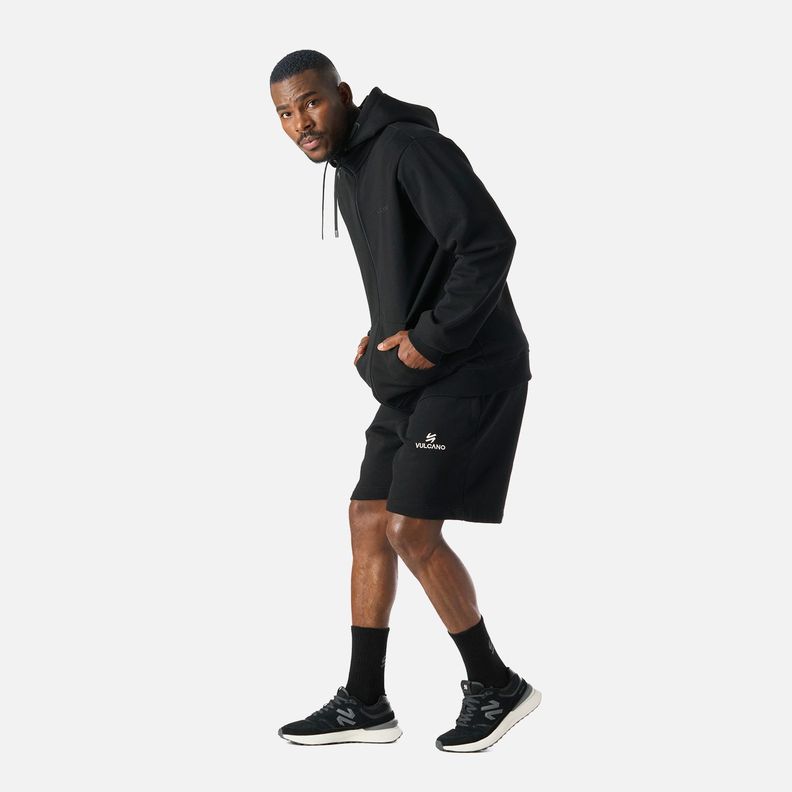 Polerón Hombre Cool Down Full Zip Hoody Negro Vulcano-2