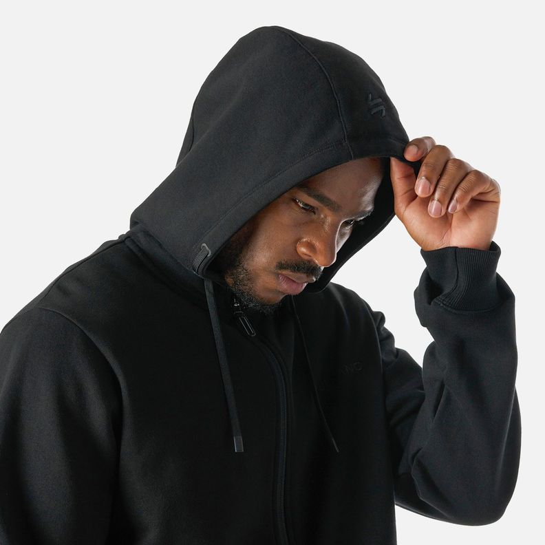 Polerón Hombre Cool Down Full Zip Hoody Negro Vulcano-4