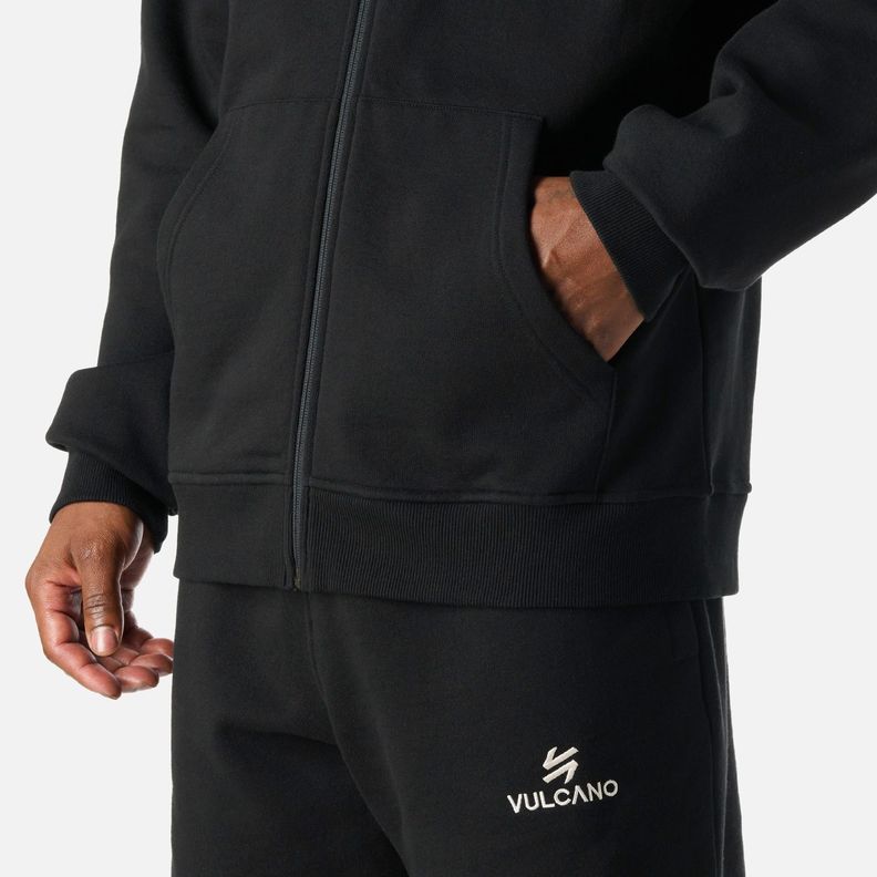 Polerón Hombre Cool Down Full Zip Hoody Negro Vulcano-5