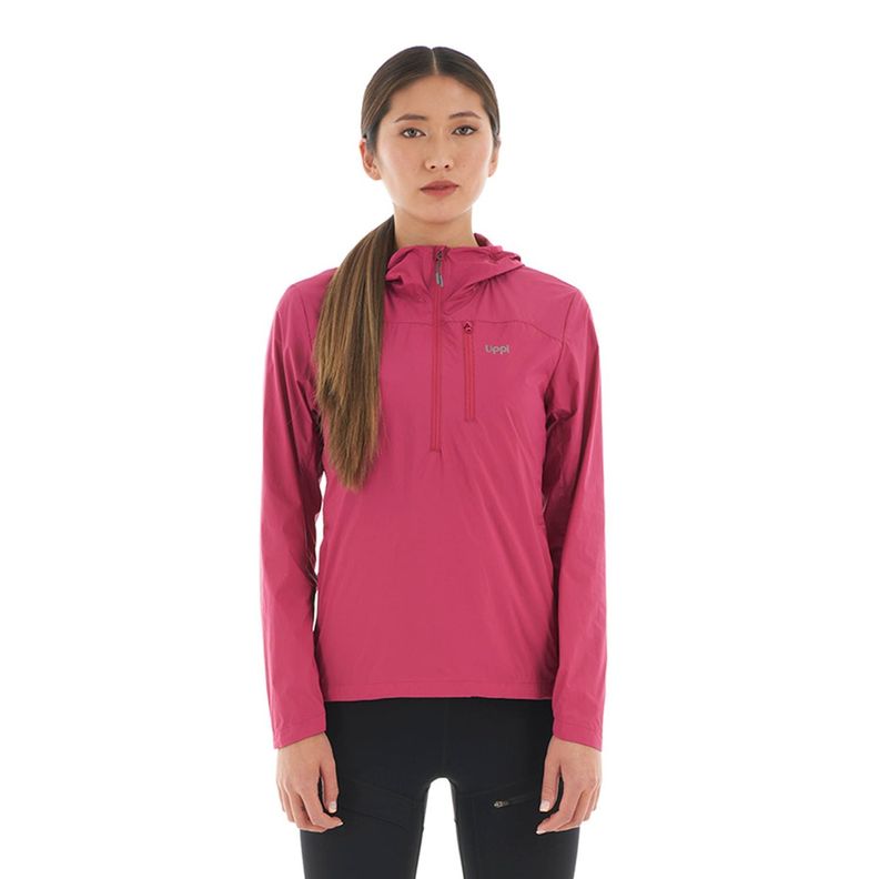 Chaqueta Mujer Spry WindBreaker 14 Zip Hoody Jacket Frambuesa Lippi-1