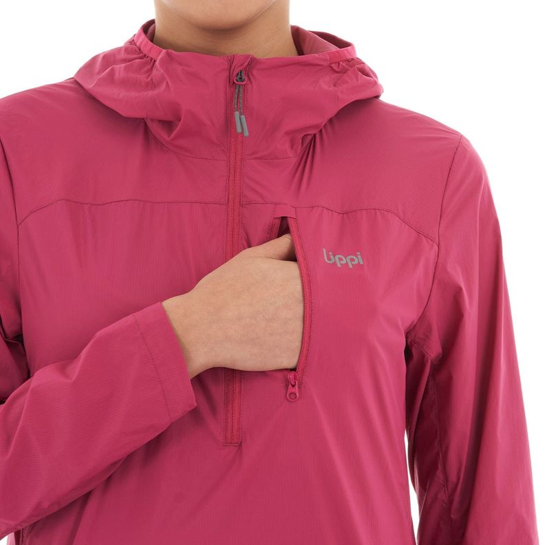 Chaqueta Mujer Spry WindBreaker 14 Zip Hoody Jacket Frambuesa Lippi-6