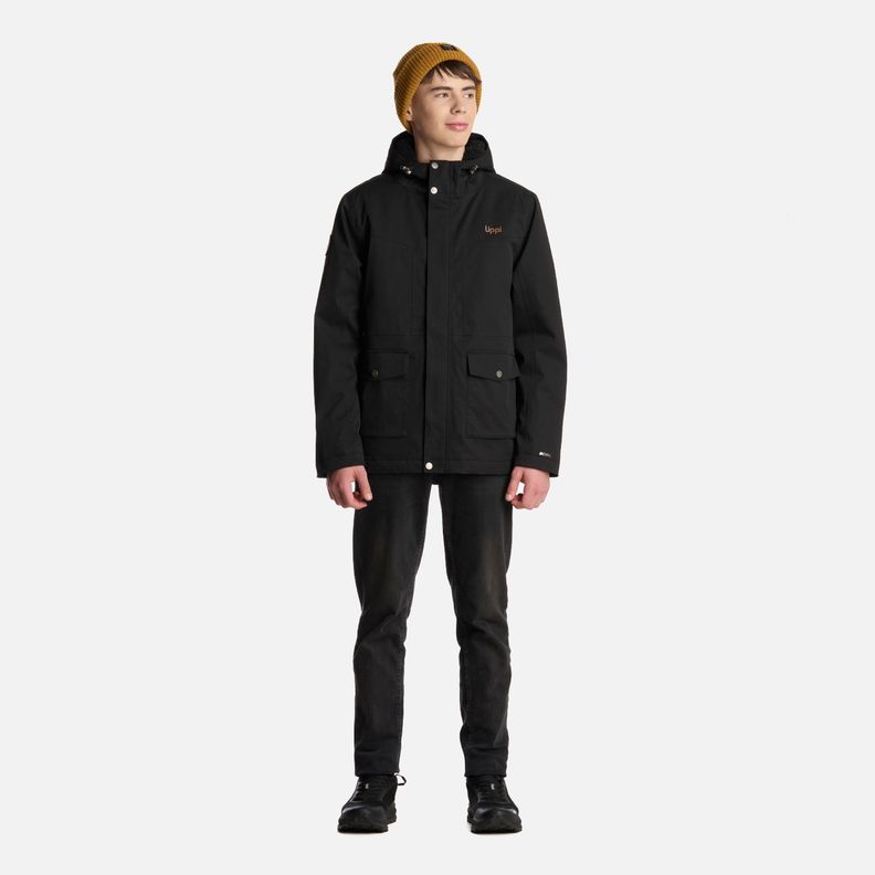Chaqueta Teen Boy Roble B-Dry Hoody Jacket Negro Lippi I25-6