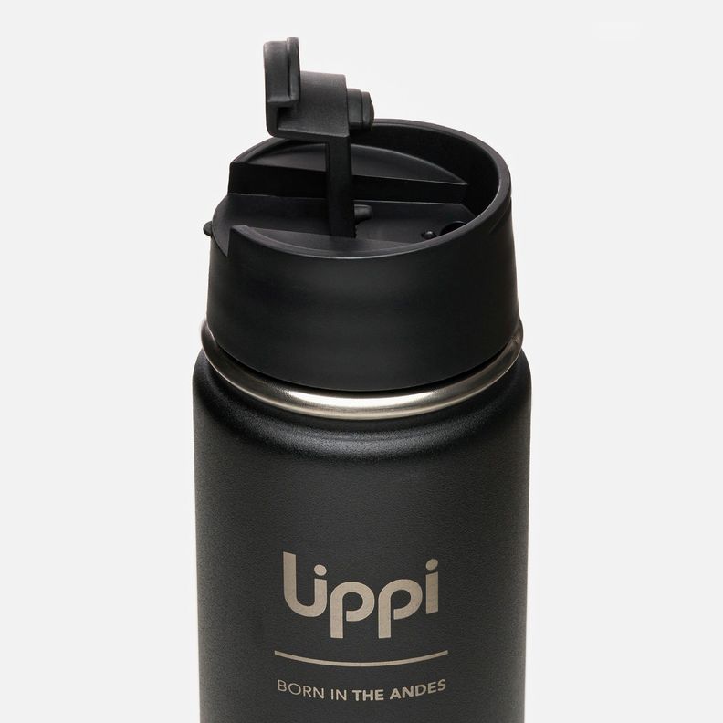 Botella Light Steel Hot Top Bottle 550ml Negro Lippi V25-2