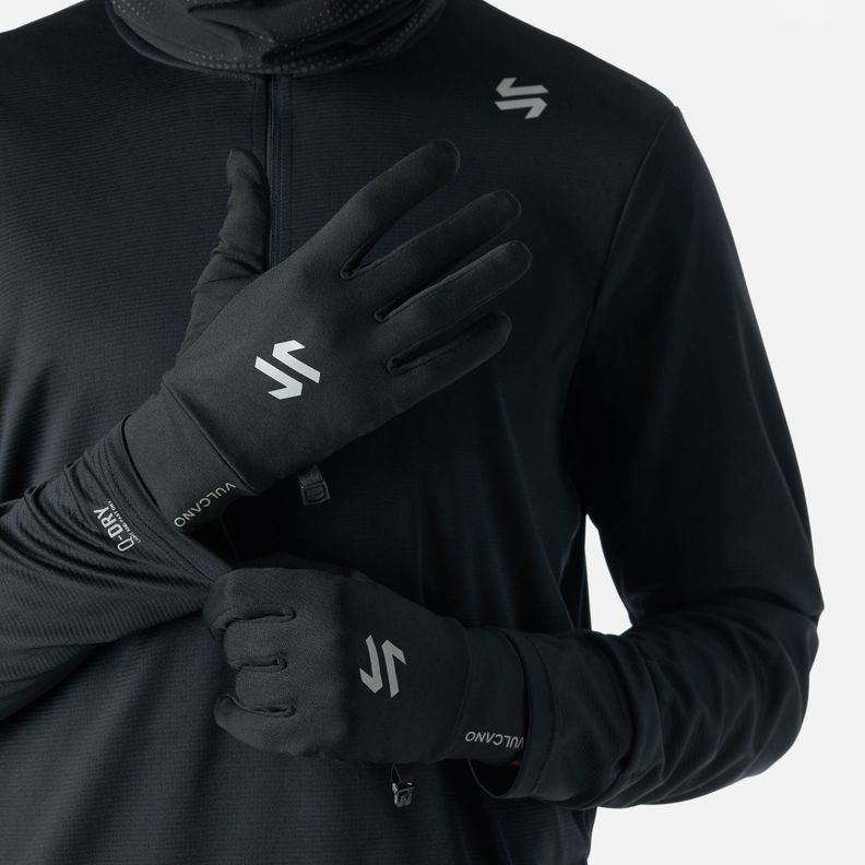 Guantes Speed Therm Gloves Negro Vulcano-1