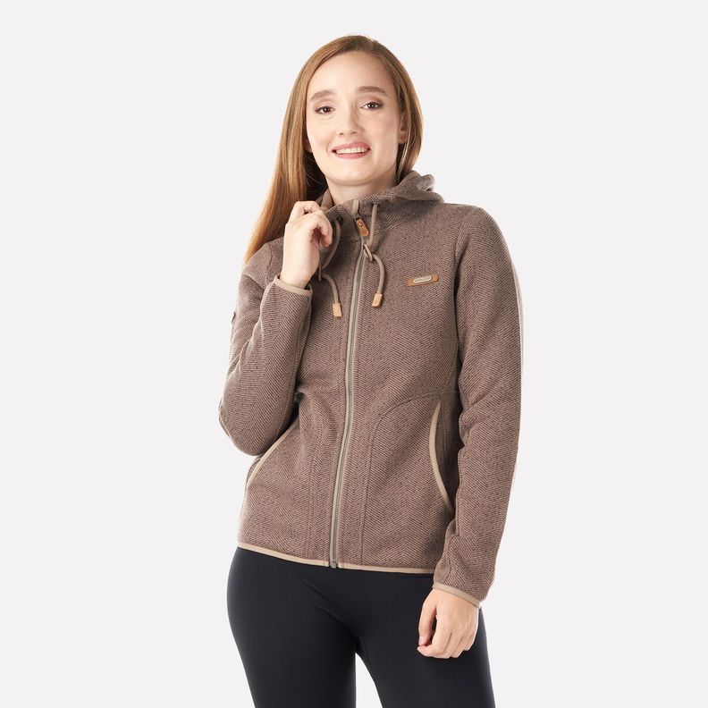 Polar Mujer Alamo Blend-Pro Hoody Jacket Taupe Lippi V23-1