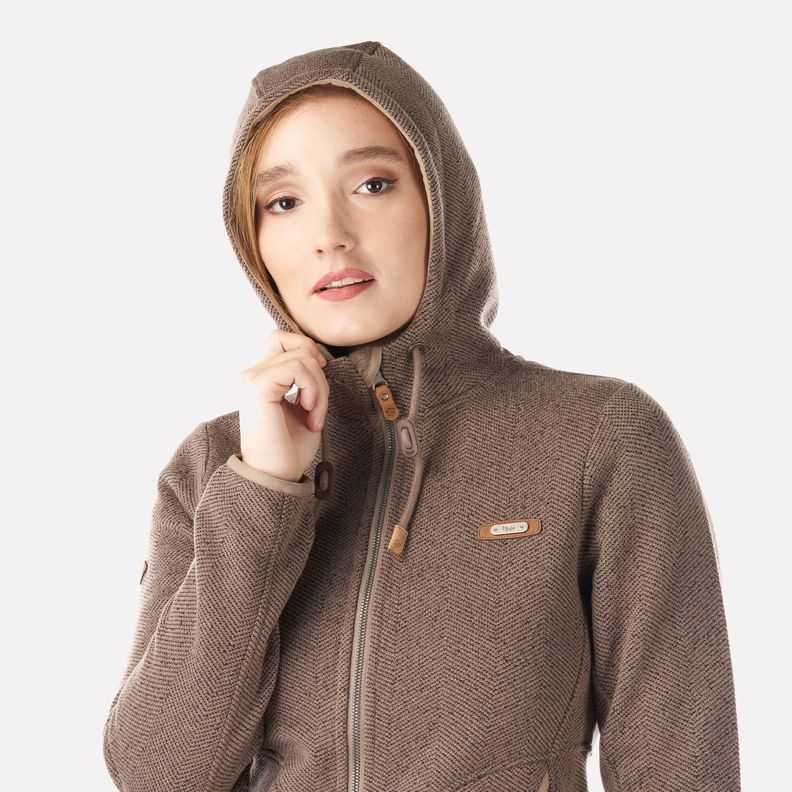 Polar Mujer Alamo Blend-Pro Hoody Jacket Taupe Lippi V23-3