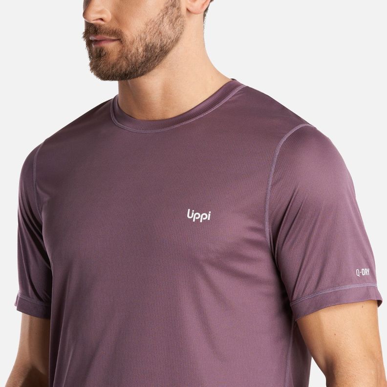 Polera Hombre Core Q-Dry T-Shirt Morado Lippi-4