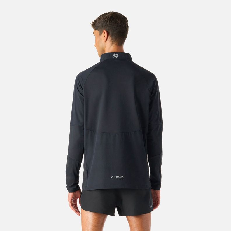 Polerón Hombre Built To Move Pro 1/4 Zip Negro Vulcano-3