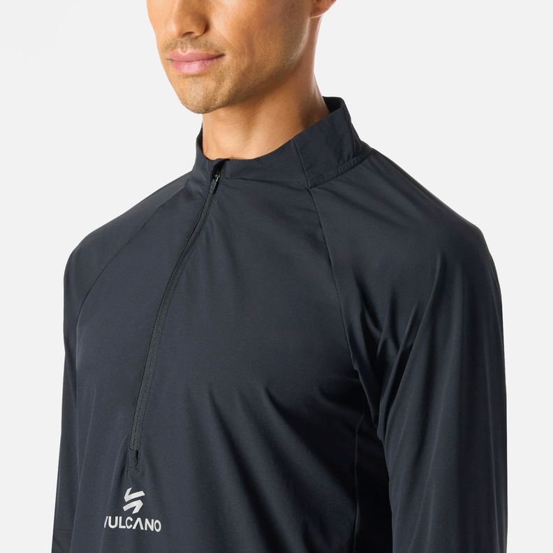 Polerón Hombre Built To Move Pro 1/4 Zip Negro Vulcano-4