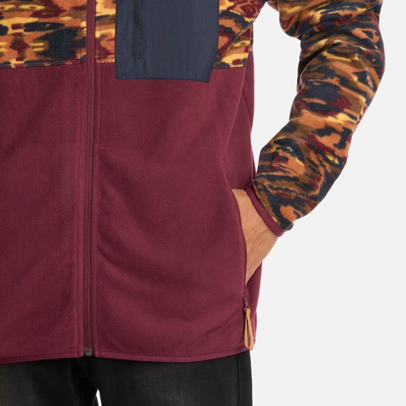 Polerón Hombre Leñero Print Burdeo Haka Honu I25-4