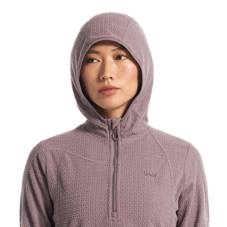 Poleron Mujer Jacaranda Nano-F 14 Zip Hoody Lila Lippi V23-6