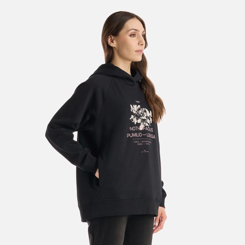 Polerón Mujer Insigne Sweatshirt Front Print Negro Lippi I25-1