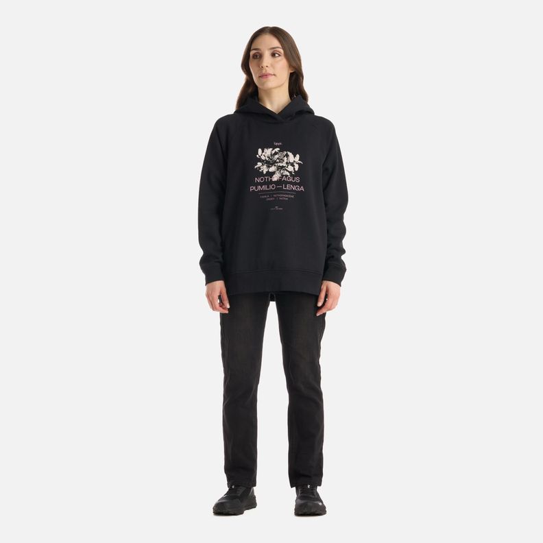 Polerón Mujer Insigne Sweatshirt Front Print Negro Lippi I25-5