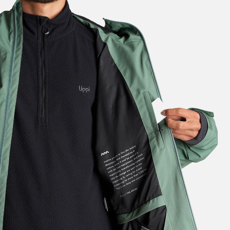 Chaqueta Hombre Sierra Nevada B-Dry Light Hoody Jacket Verde Botella Lippi-8