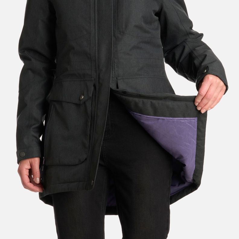 Chaqueta Mujer Roble B-Dry Hoody Melange Negro Lippi I25-8