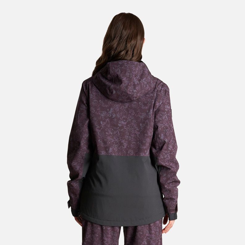 Chaqueta Mujer Sierra Nevada Light B-Dry Hoody Jacket Print Burdeo Lippi-3