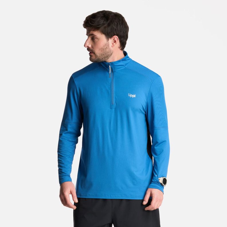 Polerón Hombre Puerto Trucco 1/4 Zip Azul Lippi V25-0