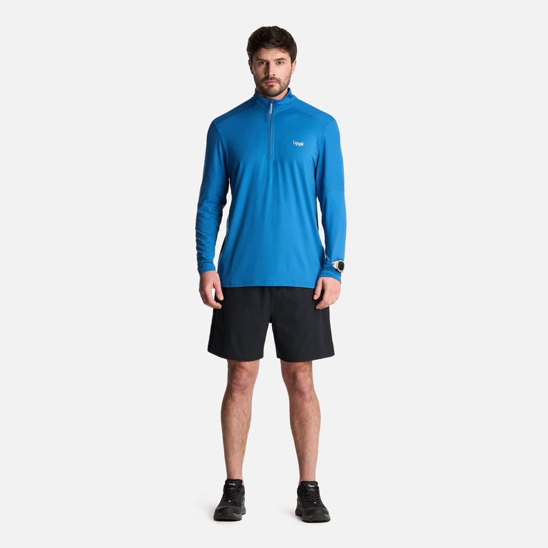 Polerón Hombre Puerto Trucco 1/4 Zip Azul Lippi V25-4
