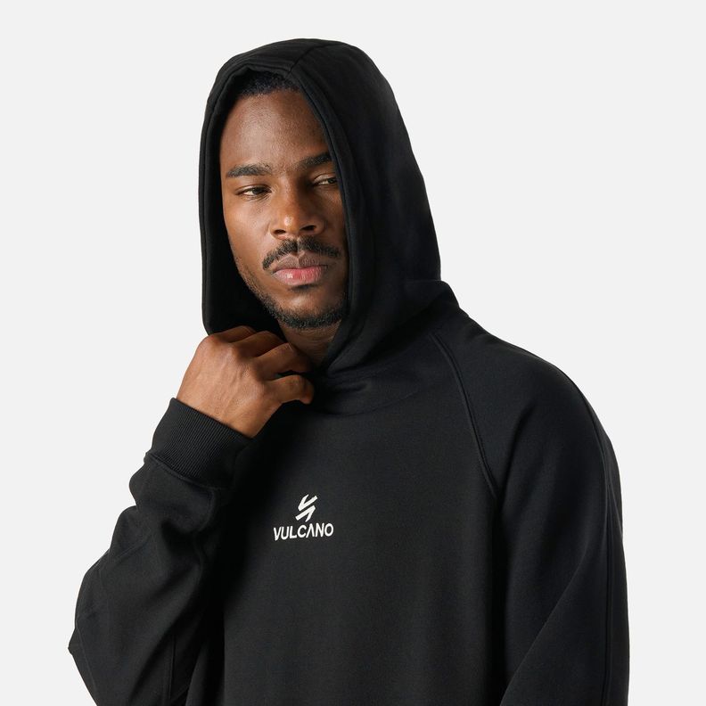 Polerón Hombre Cool Down Sweatshirt Hoody Negro Vulcano-4