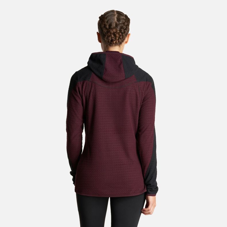 Poleron Mujer Jacaranda Nano-F 14 Zip Hoody Burdeo Lippi I23-2